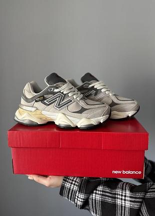 Бежевые кроссовки унисекс new balance 9060 beige grey cordura winter termo x нью беланс 40