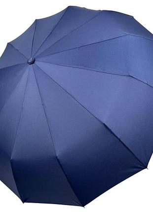 Однотонный зонт автомат на 12 карбоновых спиц антиветер от susino, голубой, sys 07912-10