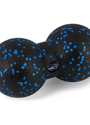 Масажний м'яч подвійний powerplay pp-4353 epp foam peanut ball (d12*24cm.) чорно/синій