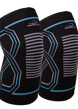 Наколенники спортивные powerplay pp-4099 knee support черно/синие l/xl (пара)