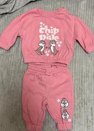 Костюм для дівчаток disney chip 'n' dale рожевий 56-62