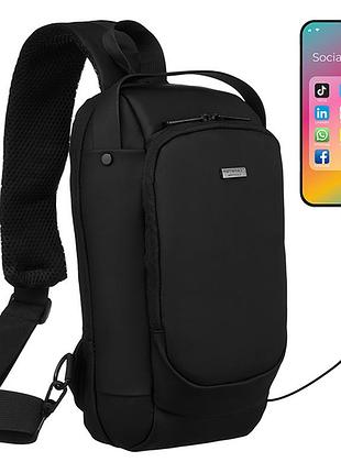 Сумка-слінг чоловіча peterson ptn-88039-black