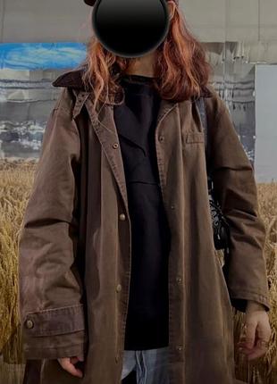 Вощений тренч zara 3