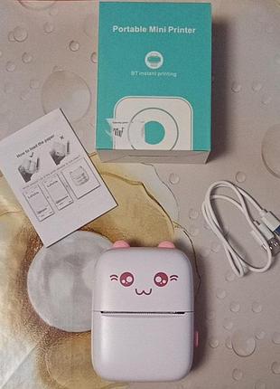 Продам новый портативный детский bluetooth принтер mini printer 2