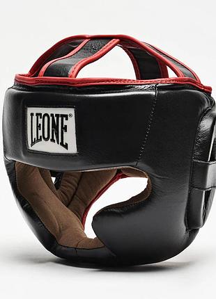 Боксерский шлем leone cs426 full cover black m