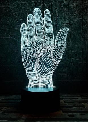 Сменная пластина для 3d светильников "дай пять!" 3dtoyslamp