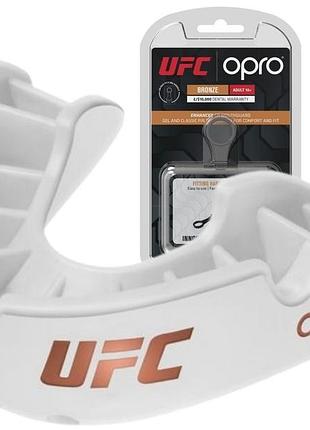 Капа боксерская opro bronze ufc hologram white (art.002258002)