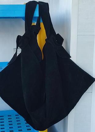 Сумка из натуральной кожи (замша). zara.