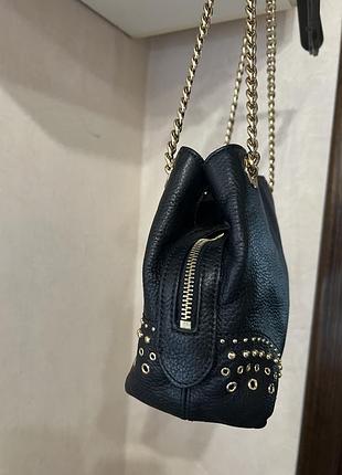 Сумочка michael kors jet set item medium chain tote shoulder leather bag 3