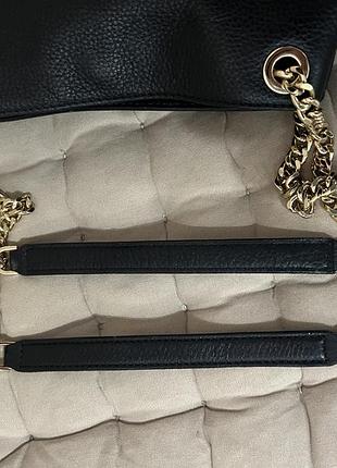 Сумочка michael kors jet set item medium chain tote shoulder leather bag 6