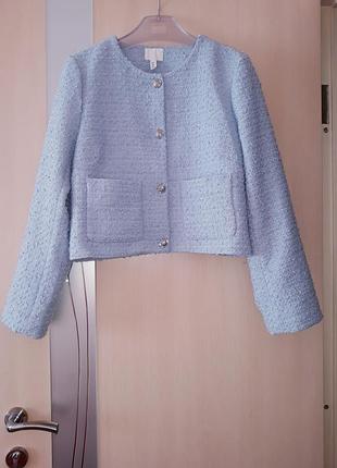 Жакет h&m блакитний букле