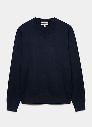 Синий мужской джемпер свитер реглан m&amp;s размер l-xl