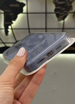 Чехол silicone case с микрофиброй для iphone 16 pro max, чехол-бампер для айфон 16 про макс (синий) 6