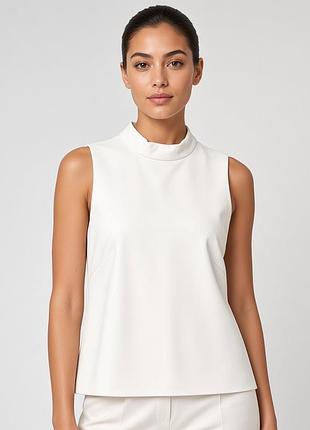 Топ жіночий без рукавів молочного кольору h&m