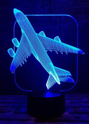 Сменная пластина для 3d светильников "самолет" 3dtoyslamp