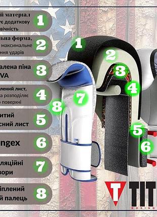 Боксерські рукавиці title boxing dynamic strike black/red 16 oz (бинти 4м. в комплекті) 4