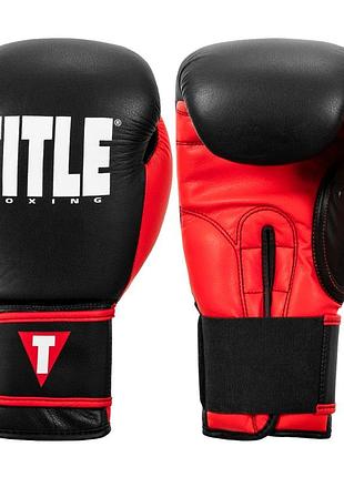 Боксерські рукавиці title boxing dynamic strike black/red 16 oz (бинти 4м. в комплекті) 5
