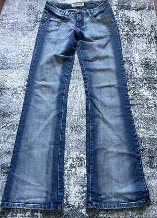 Жіночі сині джинси bootcut розмір 36 кльош бавовна