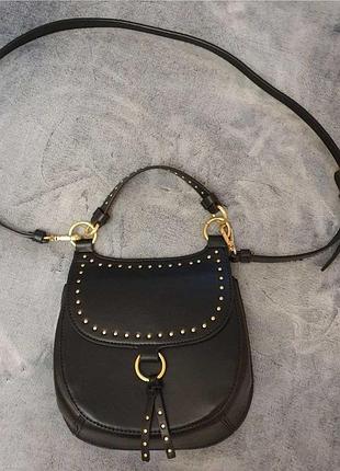 Чорна жіноча сумка через плече zara
