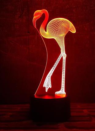 Сменная пластина для 3d ночника "фламинго" 3dtoyslamp