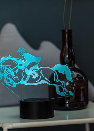 Сменная пластина для 3d светильников "конный спорт" 3dtoyslamp