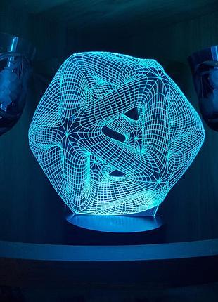 Детский ночник - светильник "икосаэдр" 3dtoyslamp