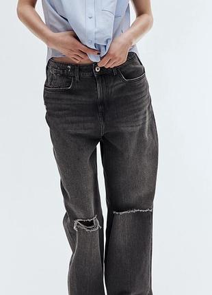 Джинси баггі рвані широкі джинси багги buggy low jeans