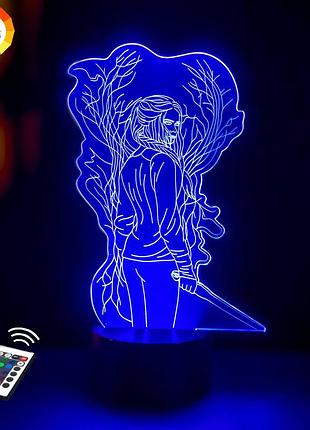 3d нічник "цирі" (волічне зображення) 16 кольорів + пульт дк 3dtoyslamp