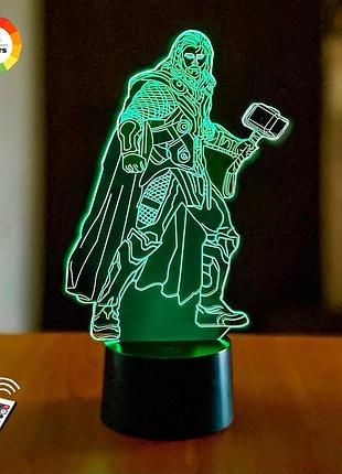 3d нічник "тор" (волічне зображення)+ пульт дк+ батарейки (3аа) 3dtoyslamp