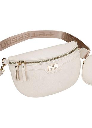 Сумка жіноча поясна peterson ptn-mis-17-l.beige