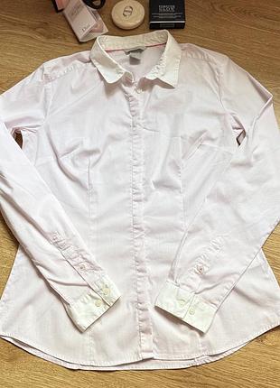Світло-рожева котонова 👚 сорочка h&m