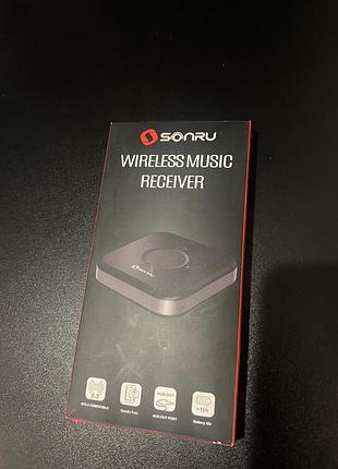 Блутуз аудіо приймач, передавач (ресивер) sonru, bluetooth 5.3 бездротовий aux адаптер приймач 5