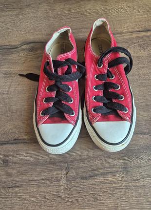 Красные кеды converse оригинал удобные стильные размер 37 стелька 23 см