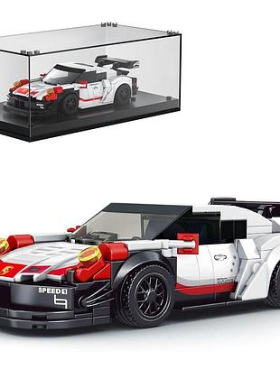 Mould king 27010 porsche 911 carrera rsr, конструктор 389 деталей с витриной