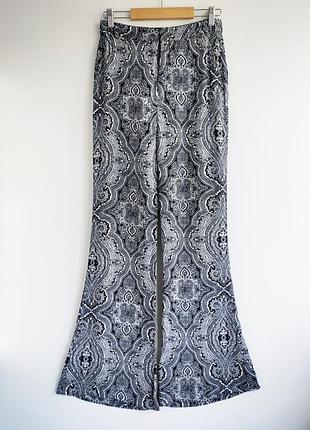 Женские легкие брюки клеш zara 5