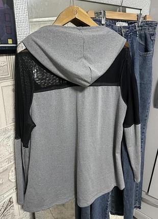 Кофта з капюшоном сітка shein 3