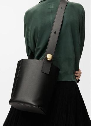 Сумка loewe pebble велика, шкіра, код, люкс