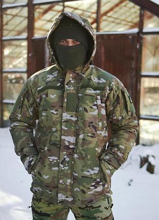 Військовий зимовий чоловічий бушлат камуфляж, тактичний військовий пуховик на синтепоні