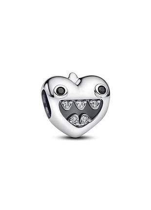 Серебряный шарм pandora "мама маленьких монстриков" 793768c01