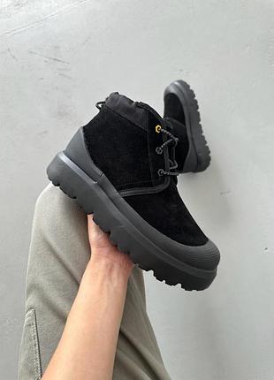 Чёрные замшевые ботинки ugg neumel hybrid black х угг ньюмел 37