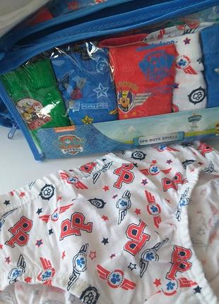 Трусы на мальчика собачий патруль paw patrol комплект 5 шт в упаковке на застежке примарк