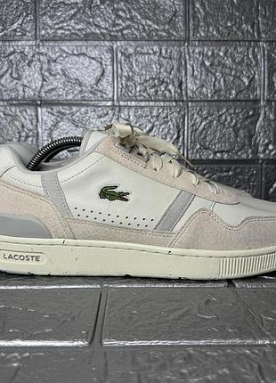 Чоловічі кросівки lacoste t-clip beige 43sma0029-18c