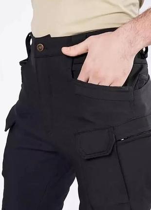Брюки утепленные на флисе софт шёл soft shell черные 5