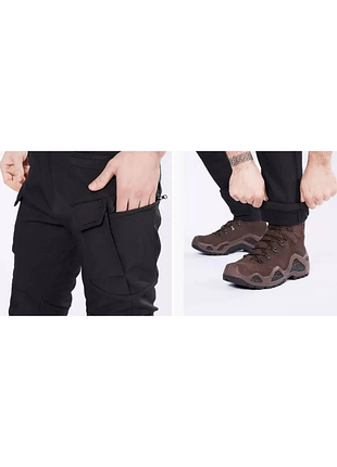Брюки утепленные на флисе софт шёл soft shell черные 6
