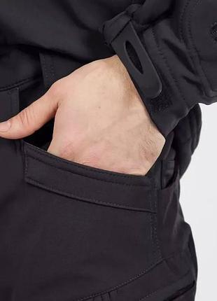 Брюки утепленные на флисе софт шёл soft shell черные 7