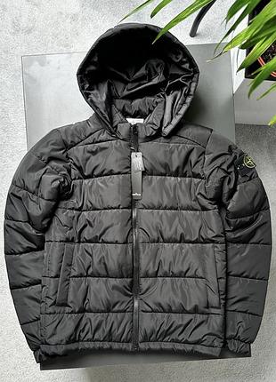Stone island куртка чорна | чоловіча вітровка | весна осінь