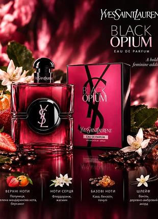 Новинка yves saint laurent black opium pink glaze  парфумована вода