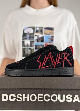 Жіночі повсякденні демісезонні кросівки dc shoes x slayer court graffik