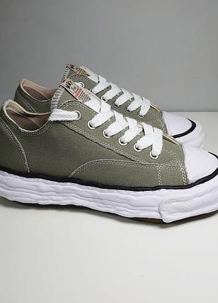 Кеды maison mihara yasuhiro peterson 23 og sole a11fw702 olive 45 размер