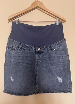 Джинсова спідниця h&m mama р.44 3